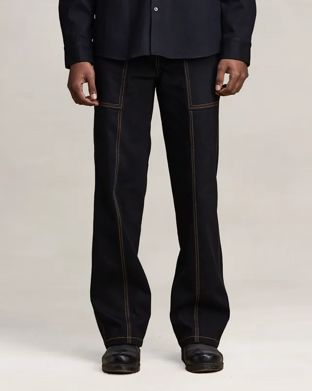 COUNTRYMADE Trousers CONTRAST SEAM DENIM pantalon denim coupe ample