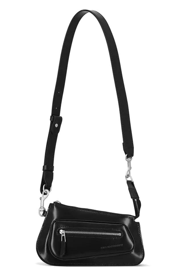 Kiko Kostadinov Bags TRIVIA Pochette sac Abyss Black bandoulière réglable cuir