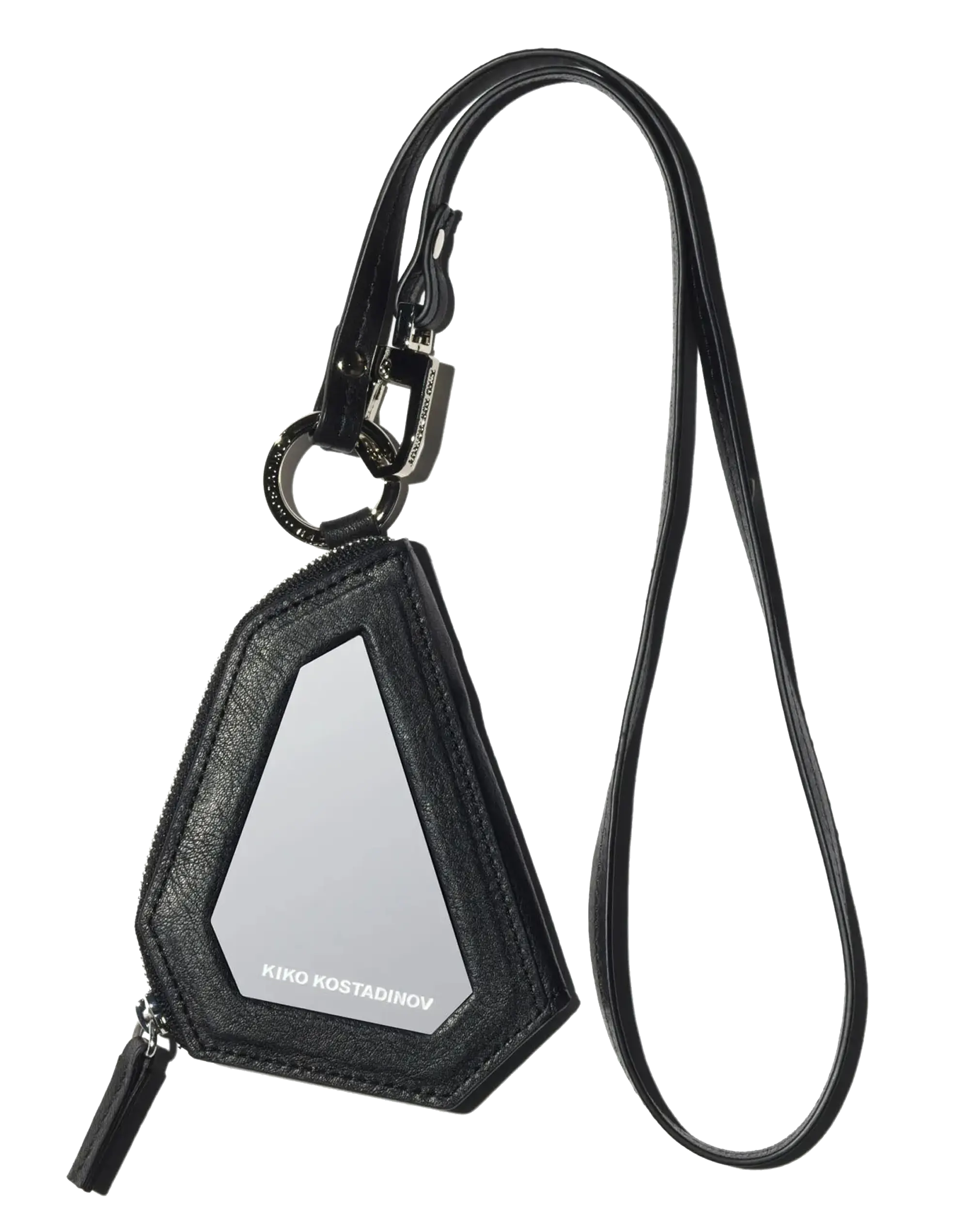 Kiko Kostadinov Bags OHNE Keycase porte-clés Obsidian Black cuir de veau