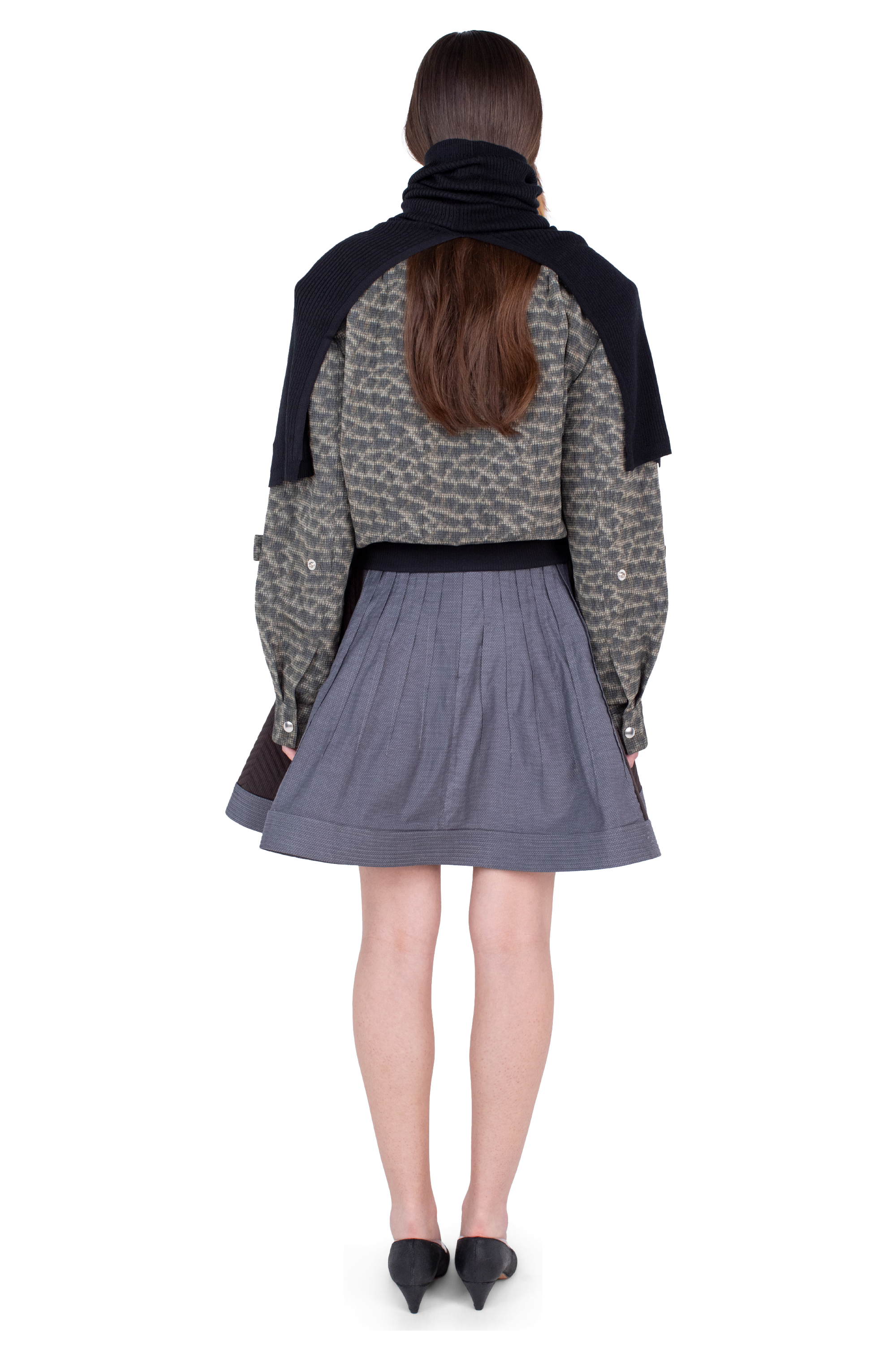 Kiko Kostadinov Accessories GREBE Scarf écharpe Nebular Black en soie