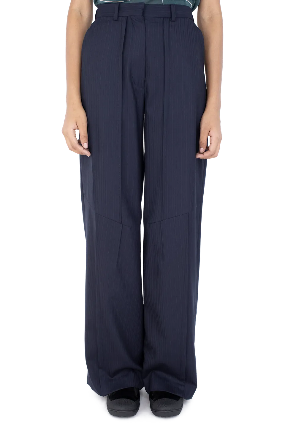 Kiko Kostadinov Bottoms TRIPOLINA Tailored Trousers pantalon Navy laine