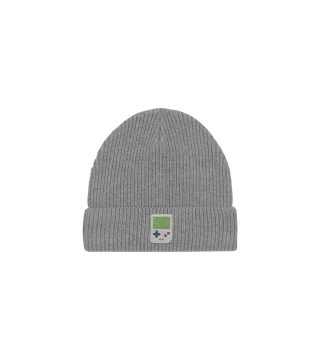Juste Un T-shirt Bonnets Game Boy bonnet brodé gris chiné