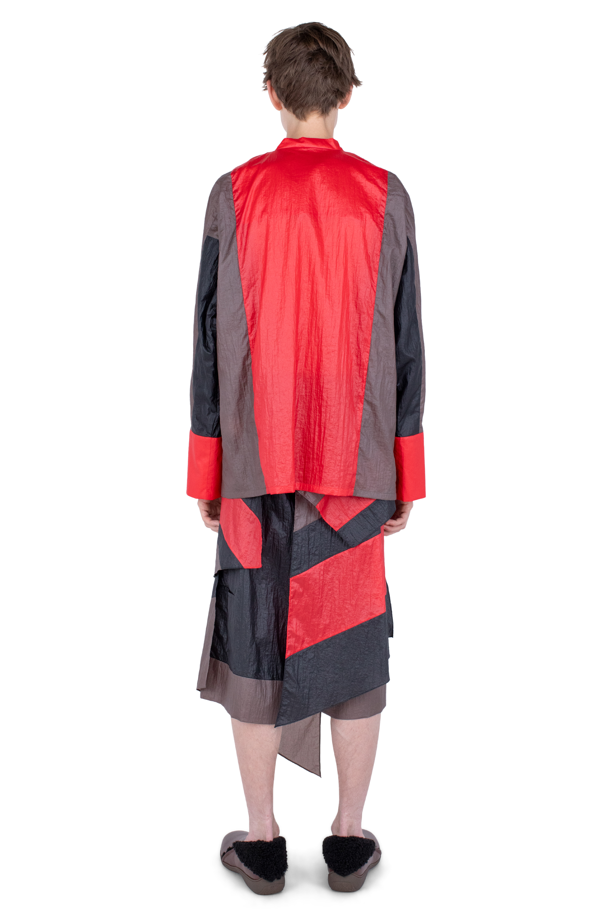 Kiko Kostadinov Tops HERTEL Stripe Pullover pull Crimson en nylon