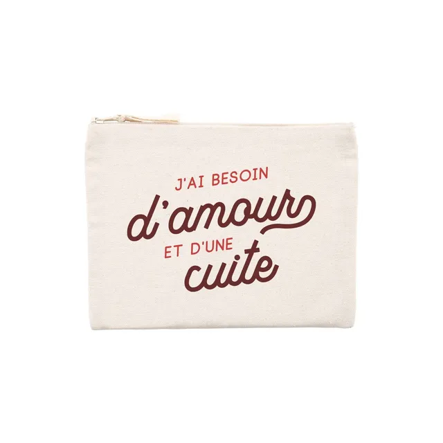 Juste Un T-shirt Pochettes J'ai besoin d'amour pochette apéro