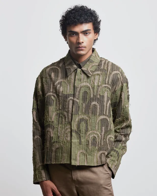 COUNTRYMADE Jackets FRAY APPLIQUE MULTI ARCH JACKET veste en lin à appliqués