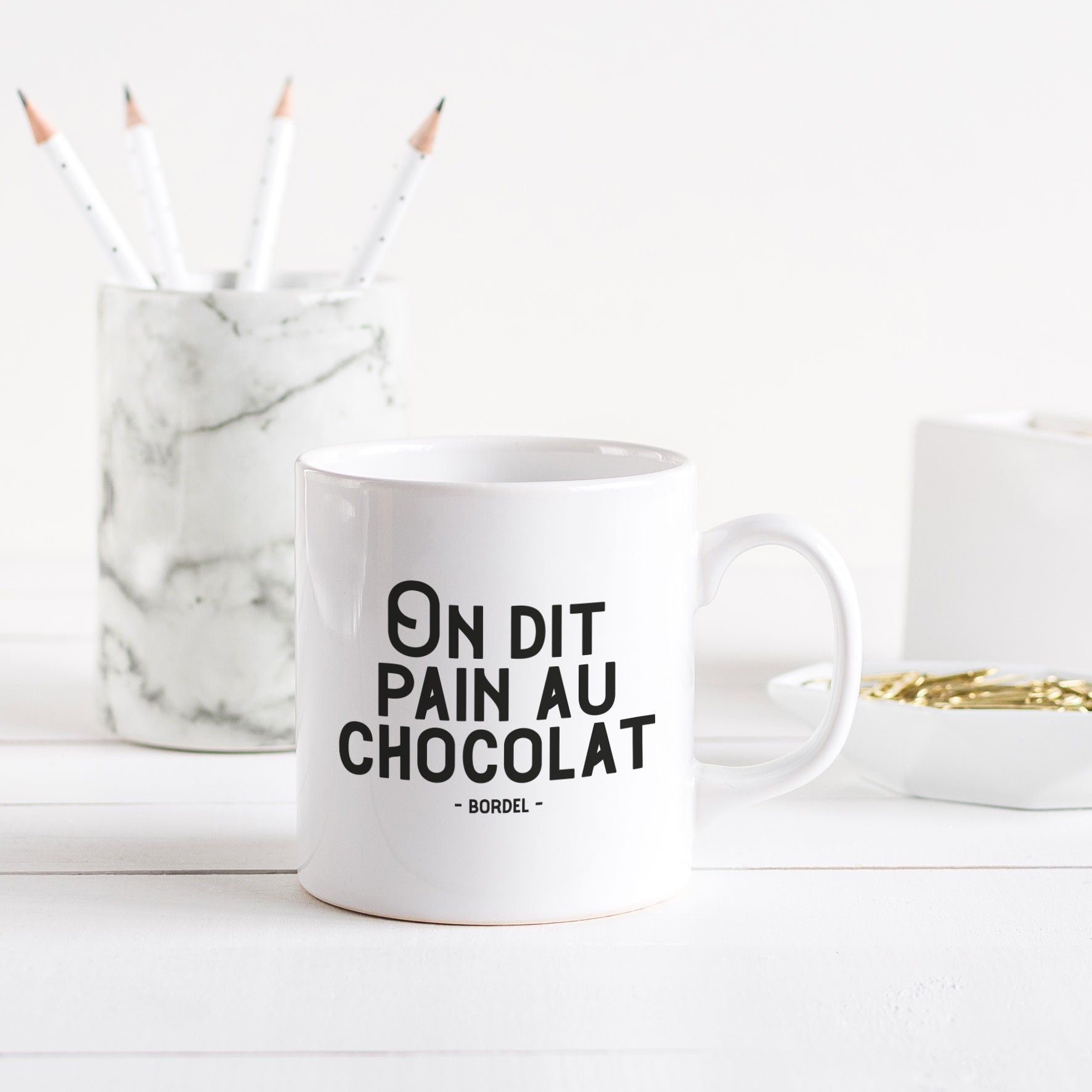 Juste Un T-shirt Mugs On dit pain au chocolat mug