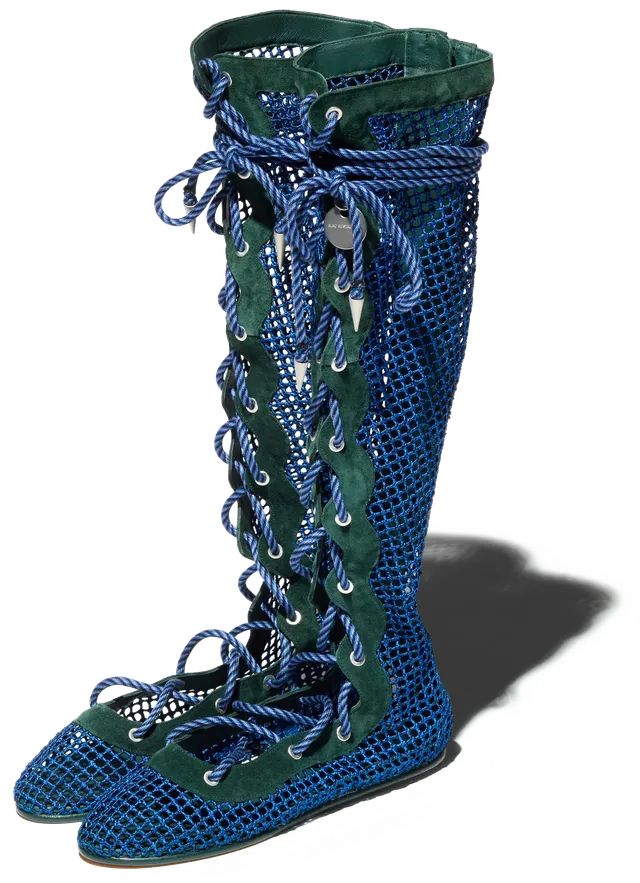 Kiko Kostadinov Shoes RETICELLA Knee High Boots bottes hautes Sapphire