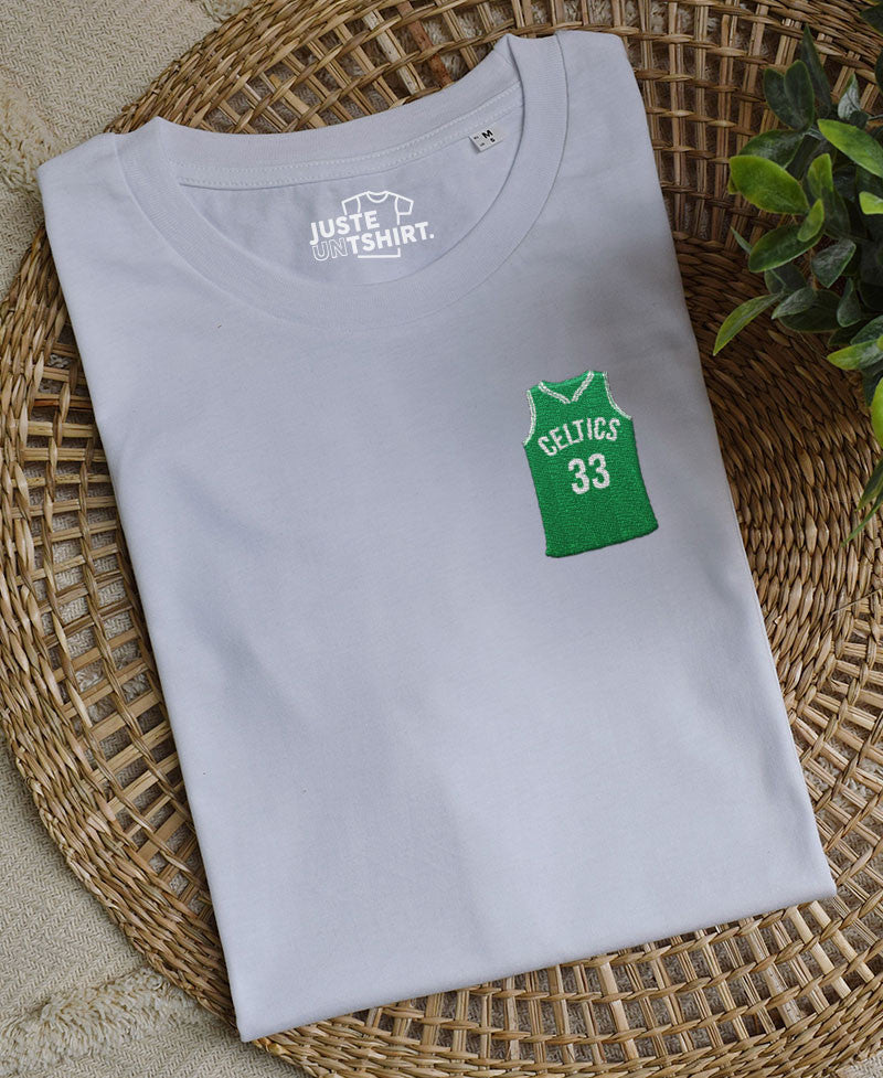 Juste Un T-shirt T-shirts Brodés Boston Celtics t-shirt blanc brodé