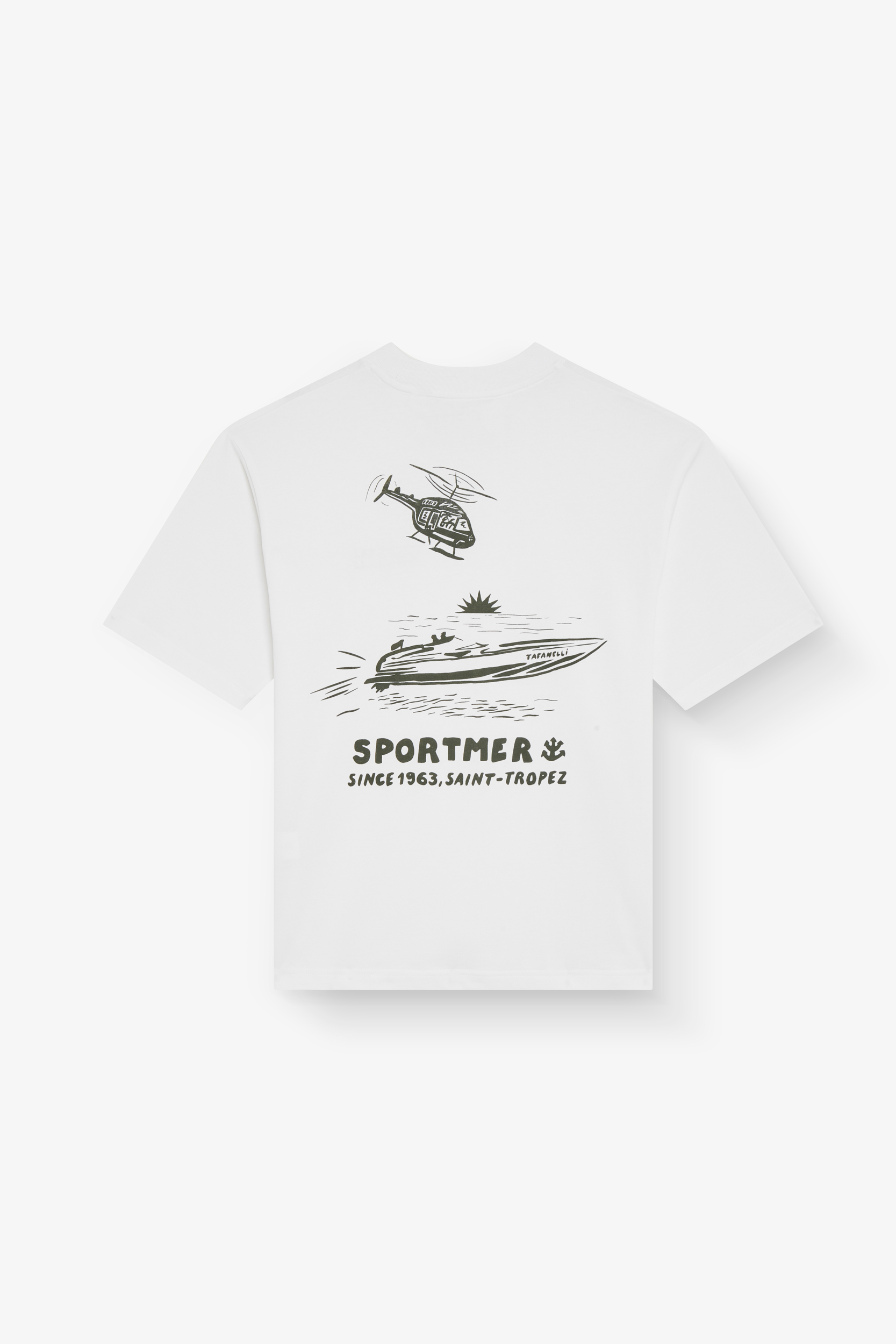 TAFANELLI T-Shirts LE SPORTMER | BLANC t-shirt blanc édition limitée