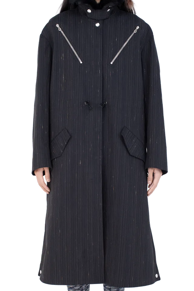Kiko Kostadinov Outerwear OSPREY Coat manteau Charcoal Rose en laine