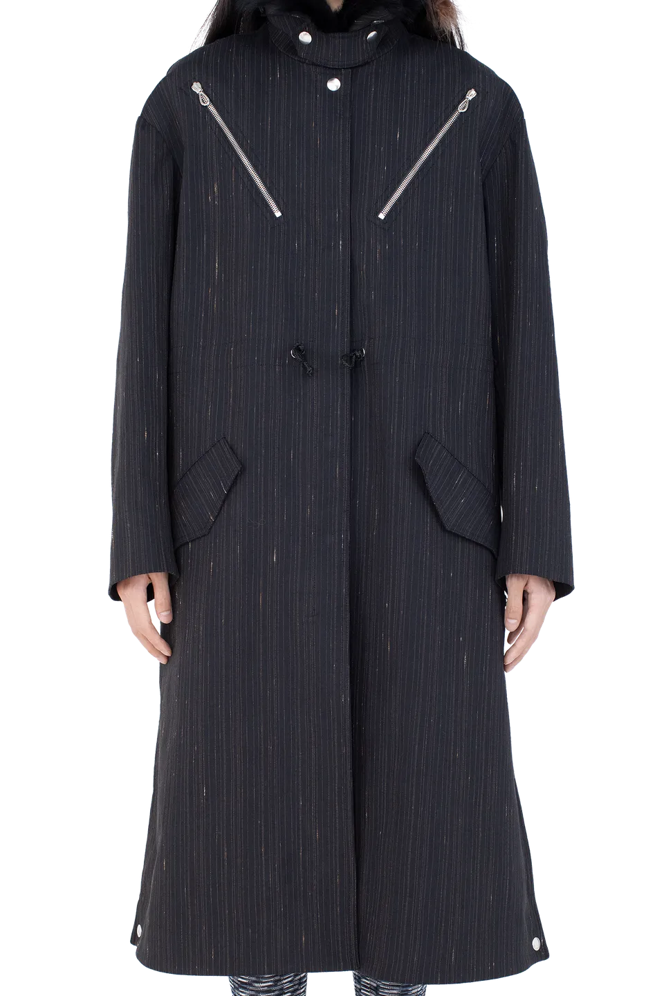 Kiko Kostadinov Outerwear OSPREY Coat manteau Charcoal Rose en laine