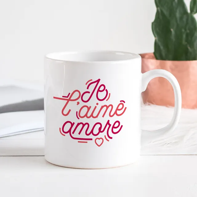 Juste Un T-shirt Mugs je l'aime amore mug anse classique