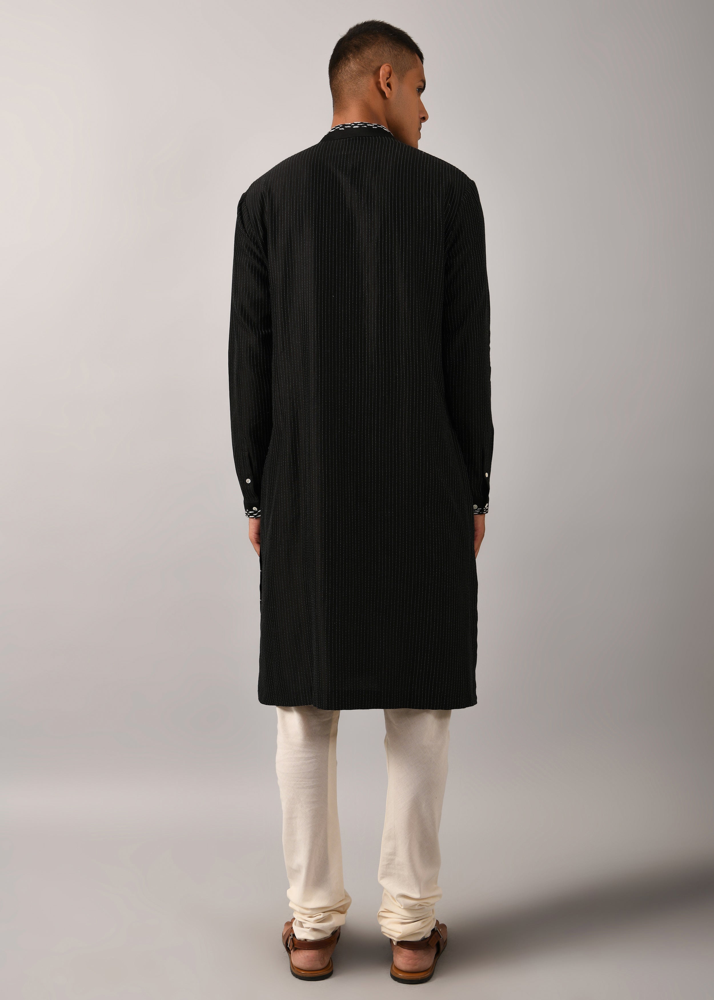 COUNTRYMADE Kurtas Shooting Star Embroidered Kurta Set ensemble noir 2 pièces