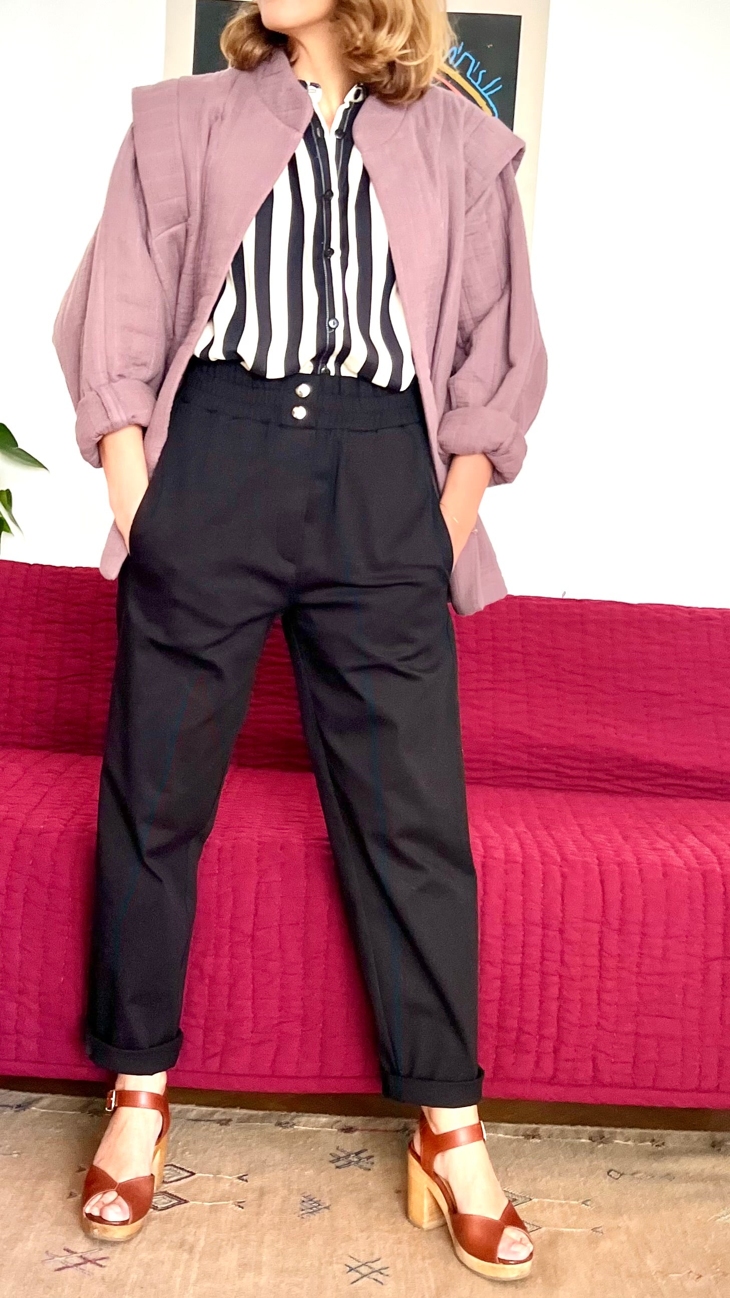 PANTRUCHE Pantalons Pantalon GIPSY pantalon noir carotte