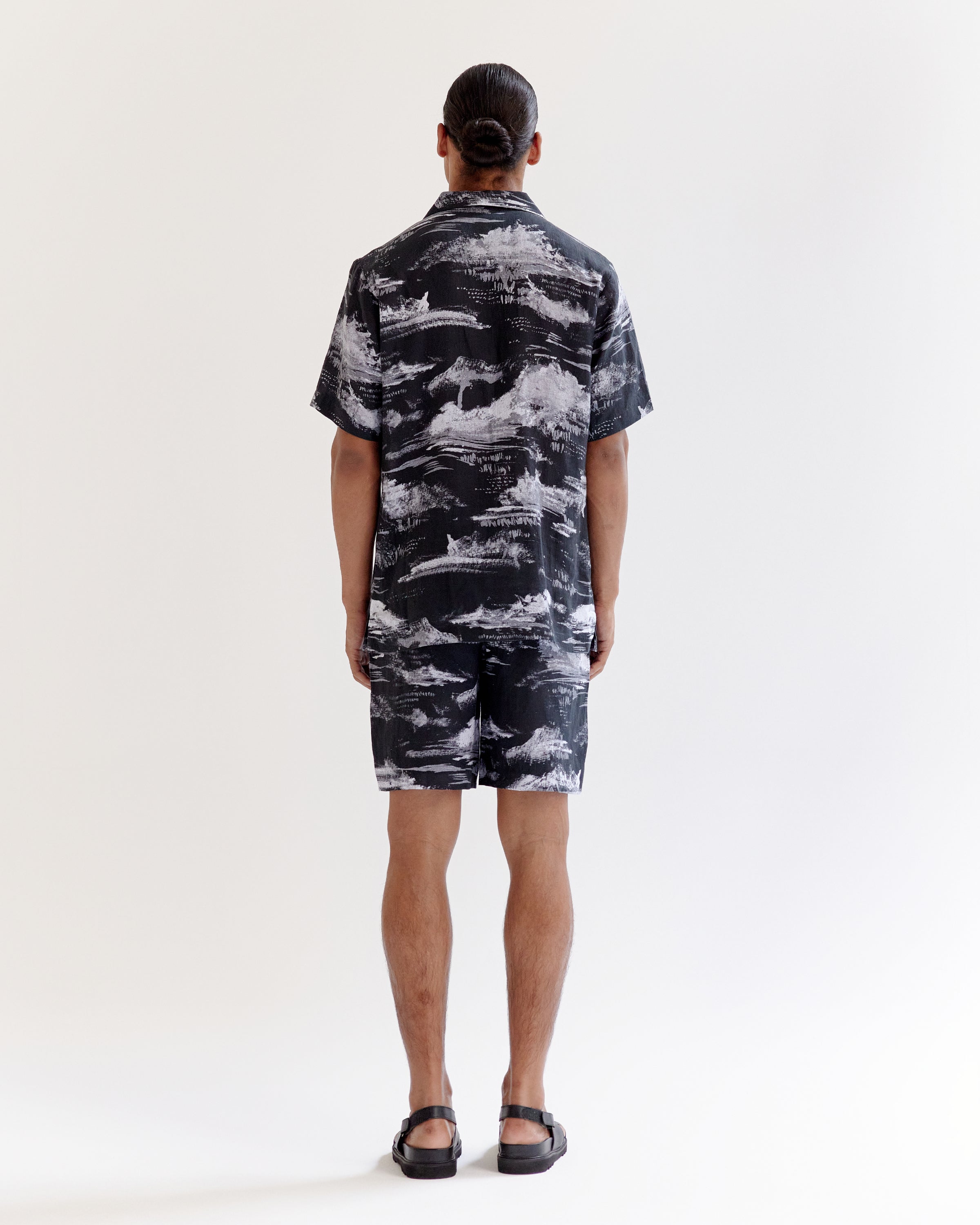 COUNTRYMADE Shirts Arid Brush stroke chemise en lin imprimé