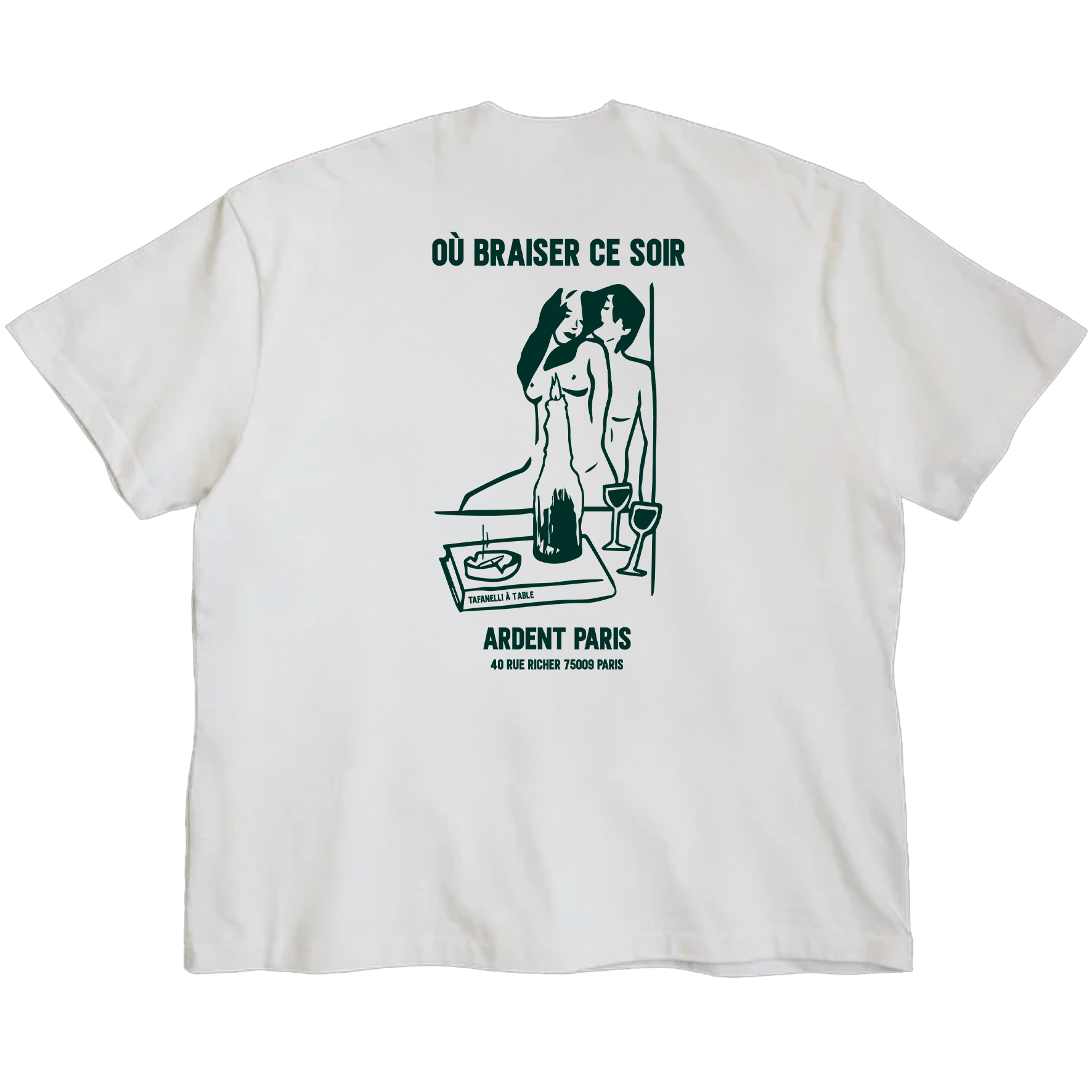 TAFANELLI T-Shirts LE FIARA t-shirt blanc col cheminée