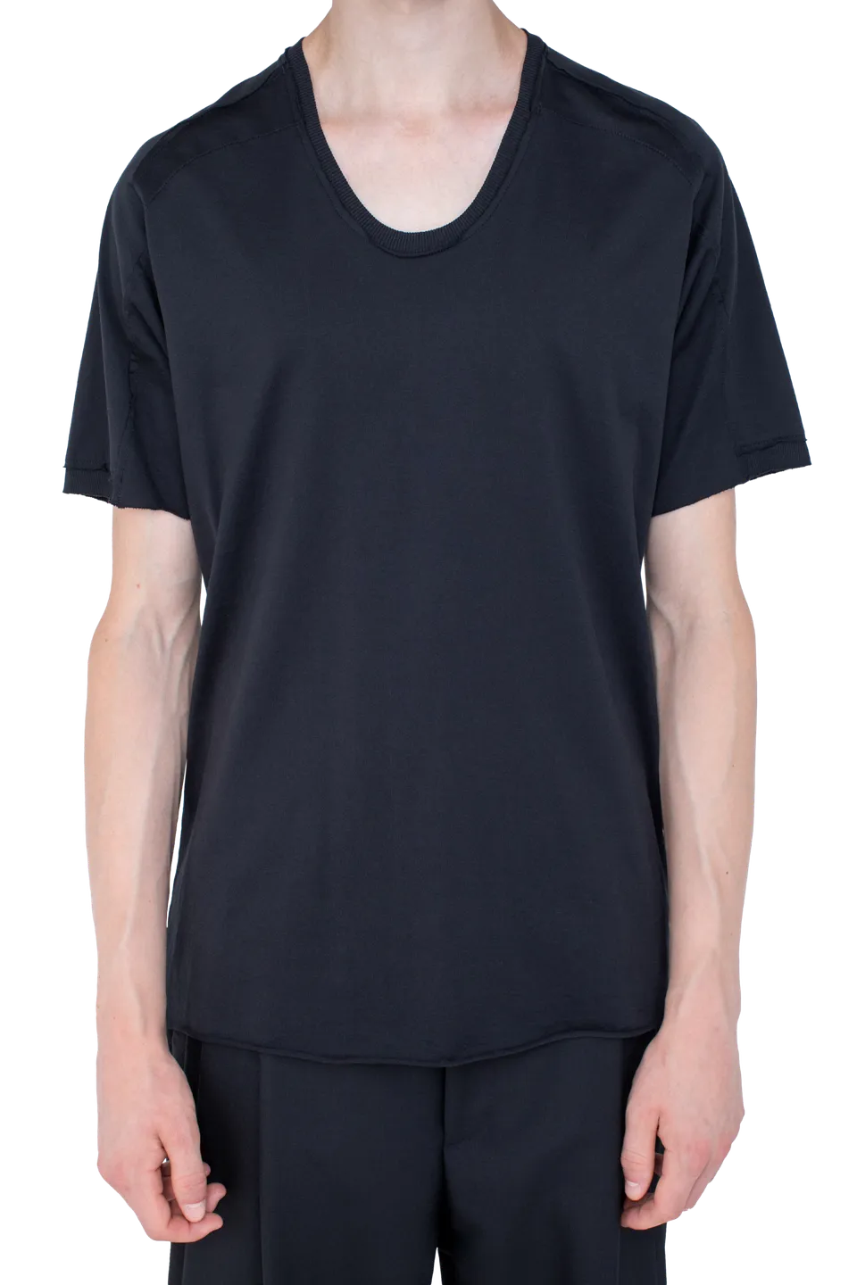 Kiko Kostadinov Tops ASTRO Short Sleeve Top top noir ajusté