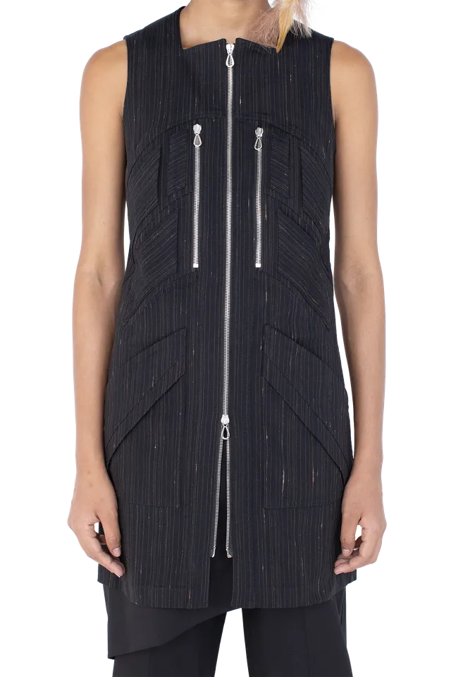 Kiko Kostadinov Dresses KOEL Tunic tunique Charcoal & Rose zippée