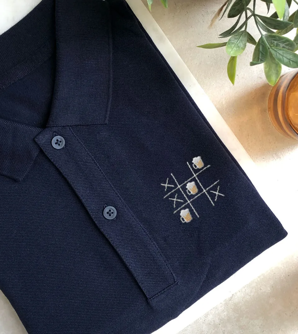 Juste Un T-shirt Polos Morpion Bière Polo brodé