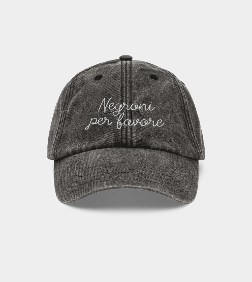 Juste Un T-shirt Casquettes Negroni per Favore casquette brodée rouge vintage