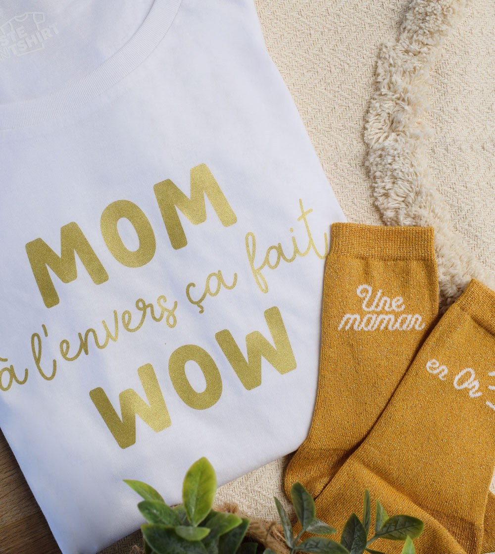 Juste Un T-shirt T-shirts Imprimés Mom ça fait WOW coffret cadeau
