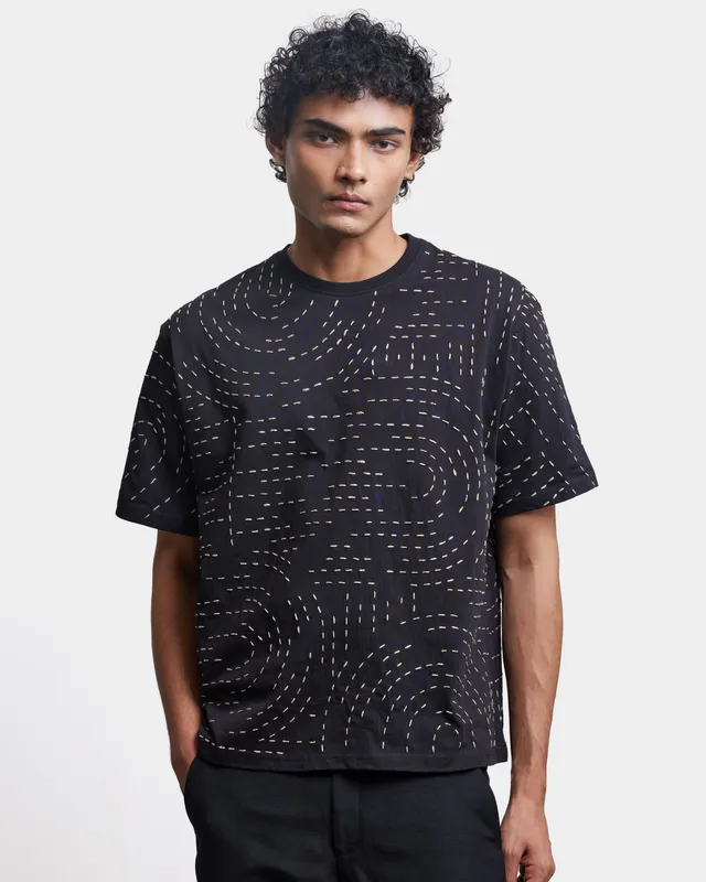 COUNTRYMADE T-shirts Architectural Kantha T-Shirt t-shirt coton brodé