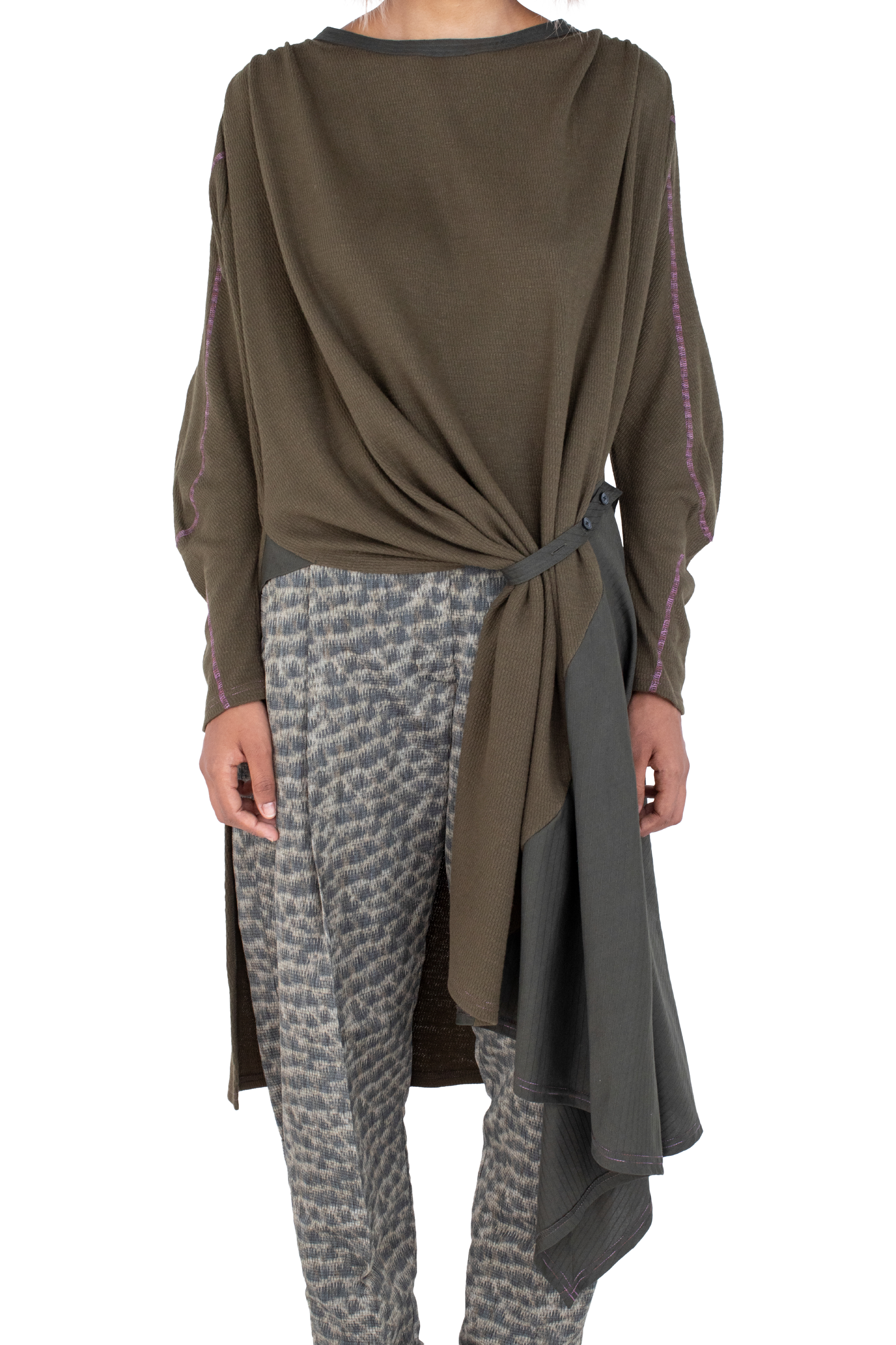 Kiko Kostadinov Dresses EIDER GODET robe Cedar Green en coton