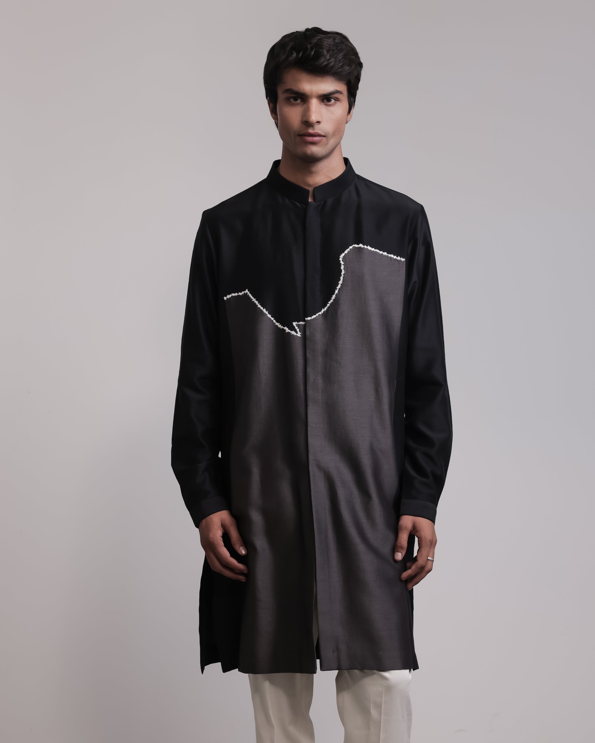 COUNTRYMADE Kurtas Broken Mirror Kurta Set ensemble kurta en soie brodé