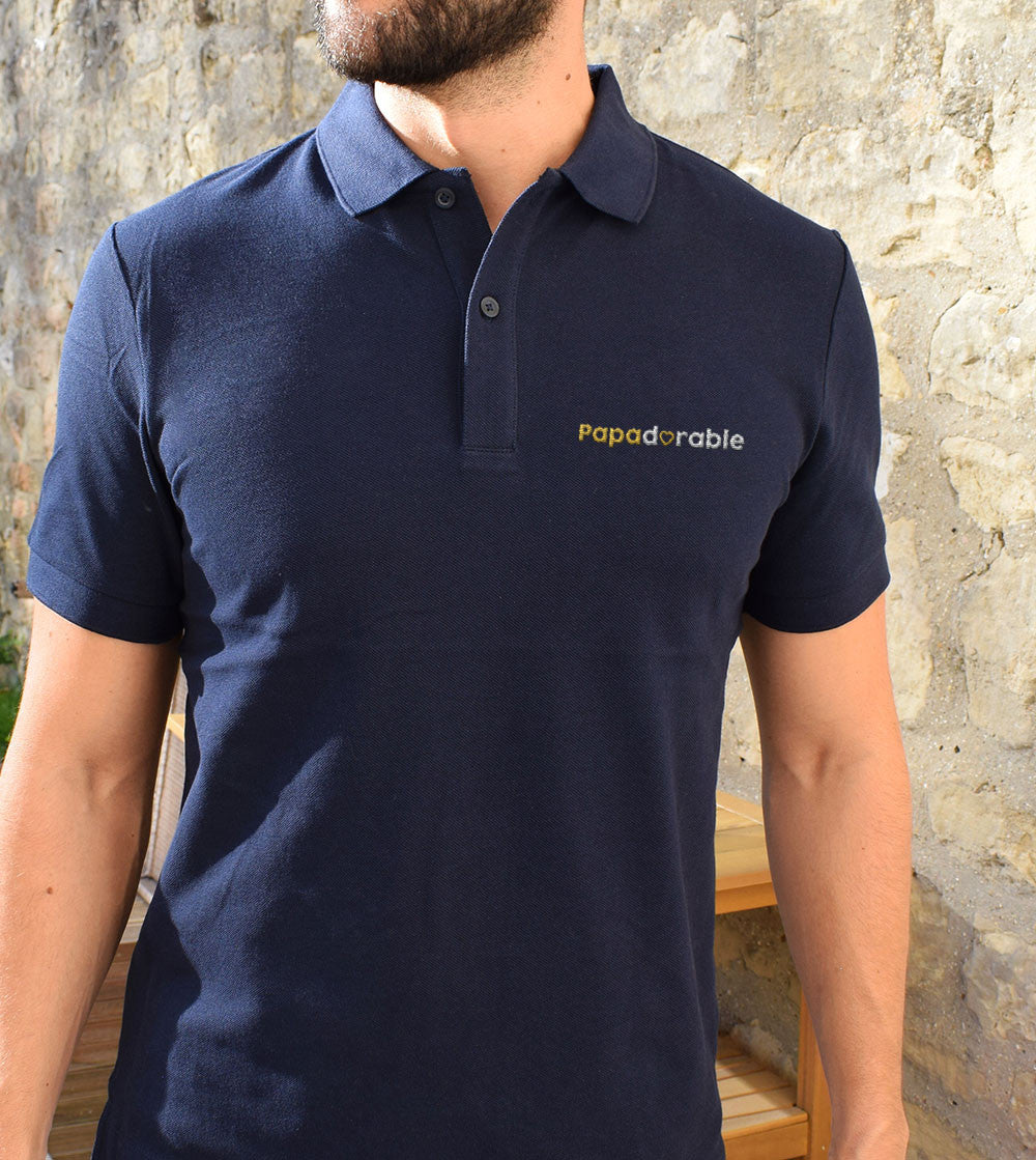 Juste Un T-shirt Polos Papadorable polo brodé papa