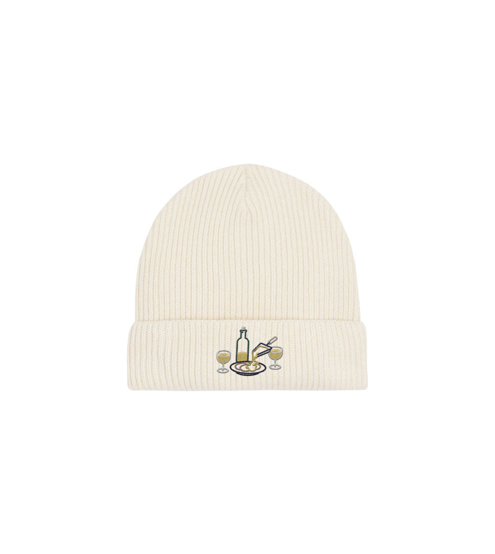 Juste Un T-shirt Bonnets Raclette bonnet brodé bleu marine