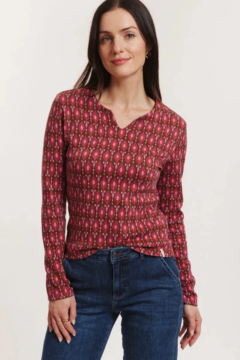 Sourire Multicolore Tops Aiskee top rose en coton bio