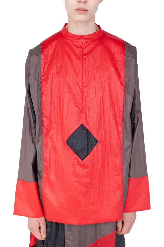 Kiko Kostadinov Tops HERTEL Stripe Pullover pull Crimson en nylon