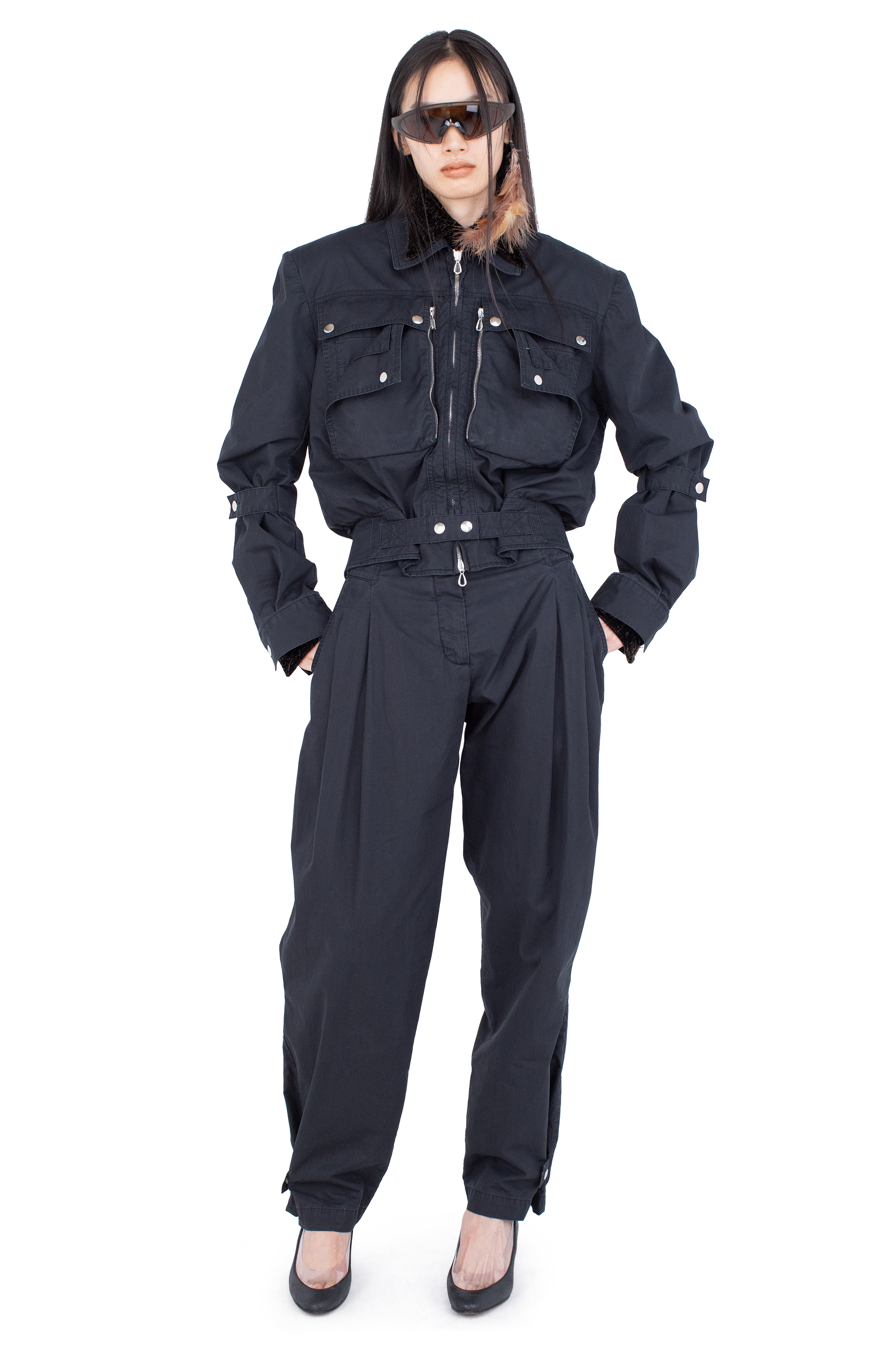 Kiko Kostadinov Outerwear PEREGRINE Jacket veste Stone Washed Charcoal 34–42 coton