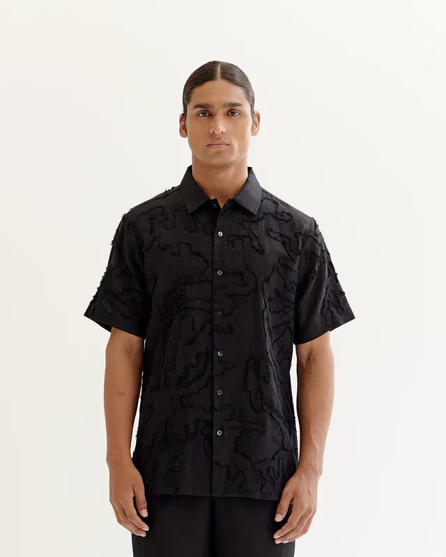 COUNTRYMADE Shirts Eroded Camo Half Shirt chemise en lin