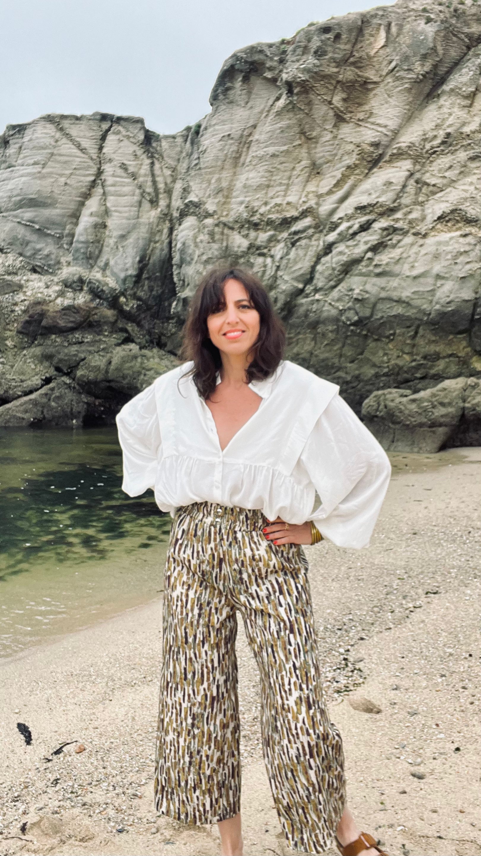PANTRUCHE Chemises NINA blouse blanche plumetis doublée