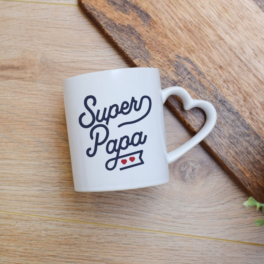 Juste Un T-shirt Mugs Super Papa mug anse classique ou cœur