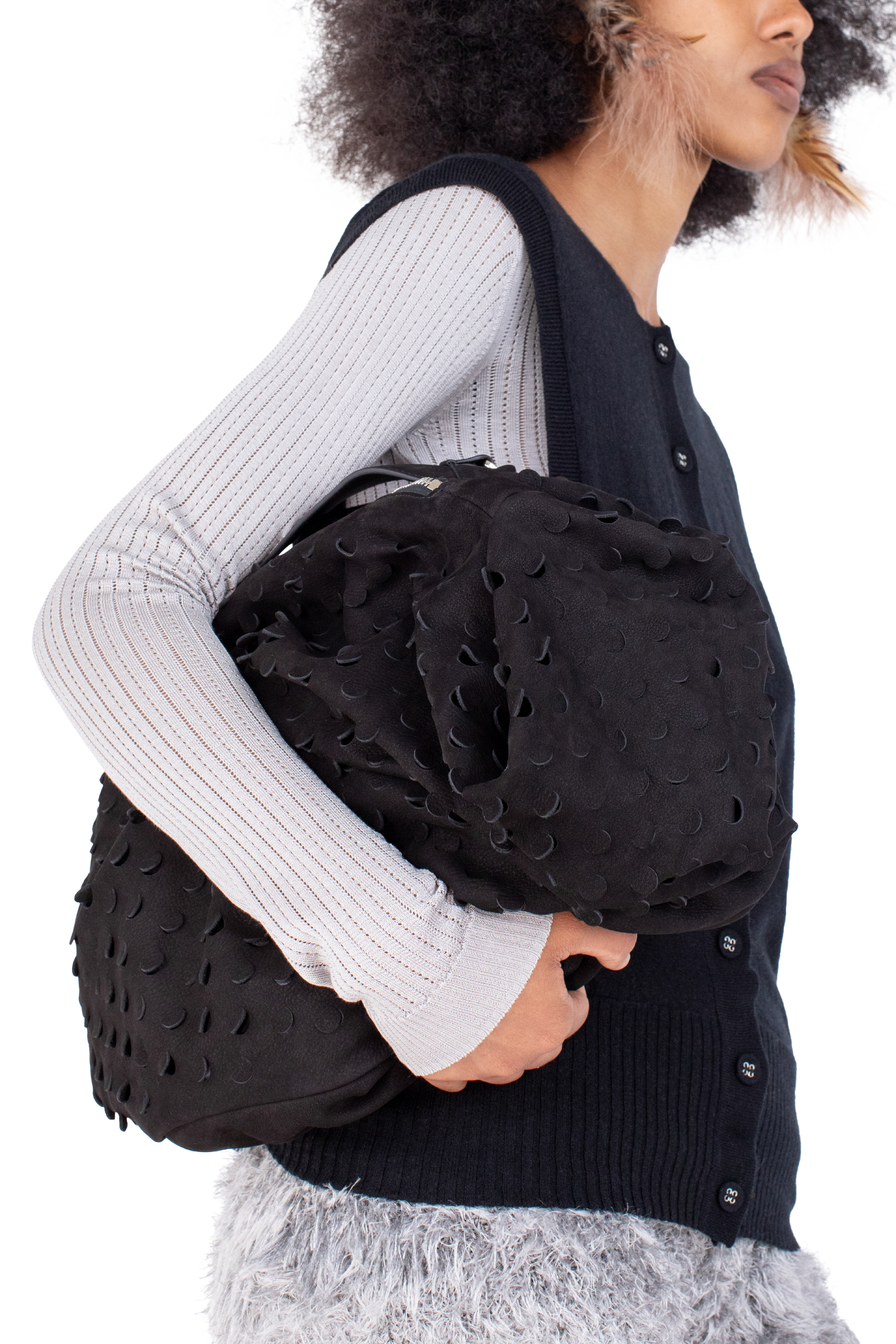 Kiko Kostadinov Bags FIORE Twisted sac Raven Black OS nubuck
