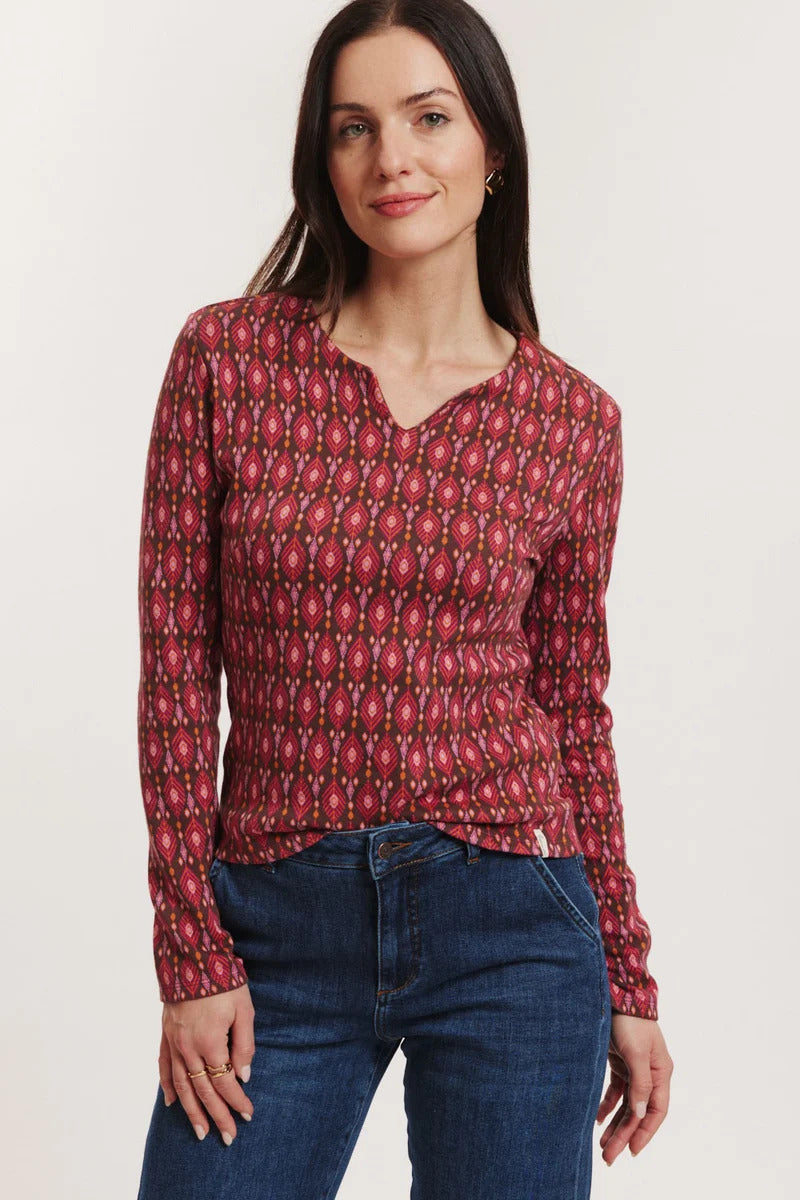 Sourire Multicolore Tops Aiskee top rose en coton bio