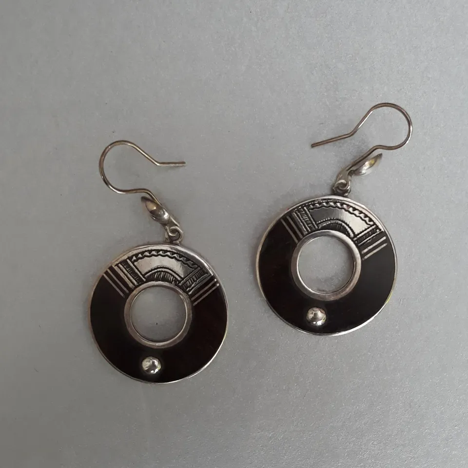 Touareg Boucles d’oreilles Boucles d’oreilles rondes argent ébène artisanales
