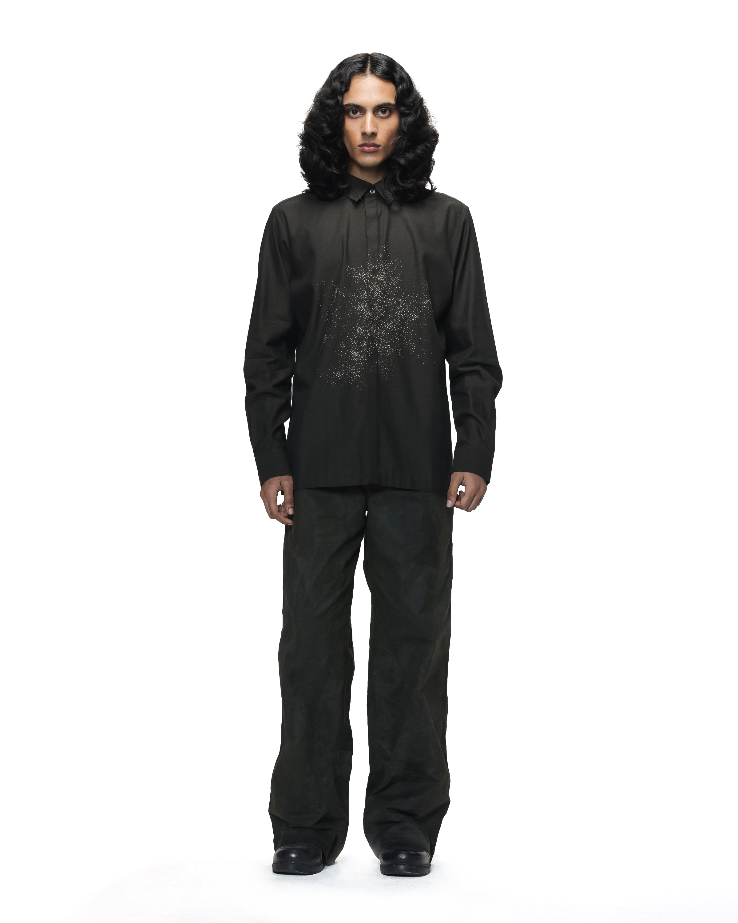 COUNTRYMADE Shirts Dust Cloud chemise olive en denim de coton
