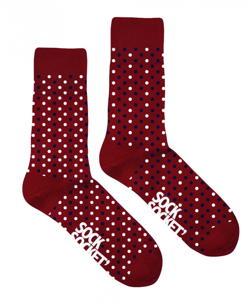 Juste Un T-shirt Chaussettes x Socksocket Les Margueritte chaussettes dépareillées à pois tricolores