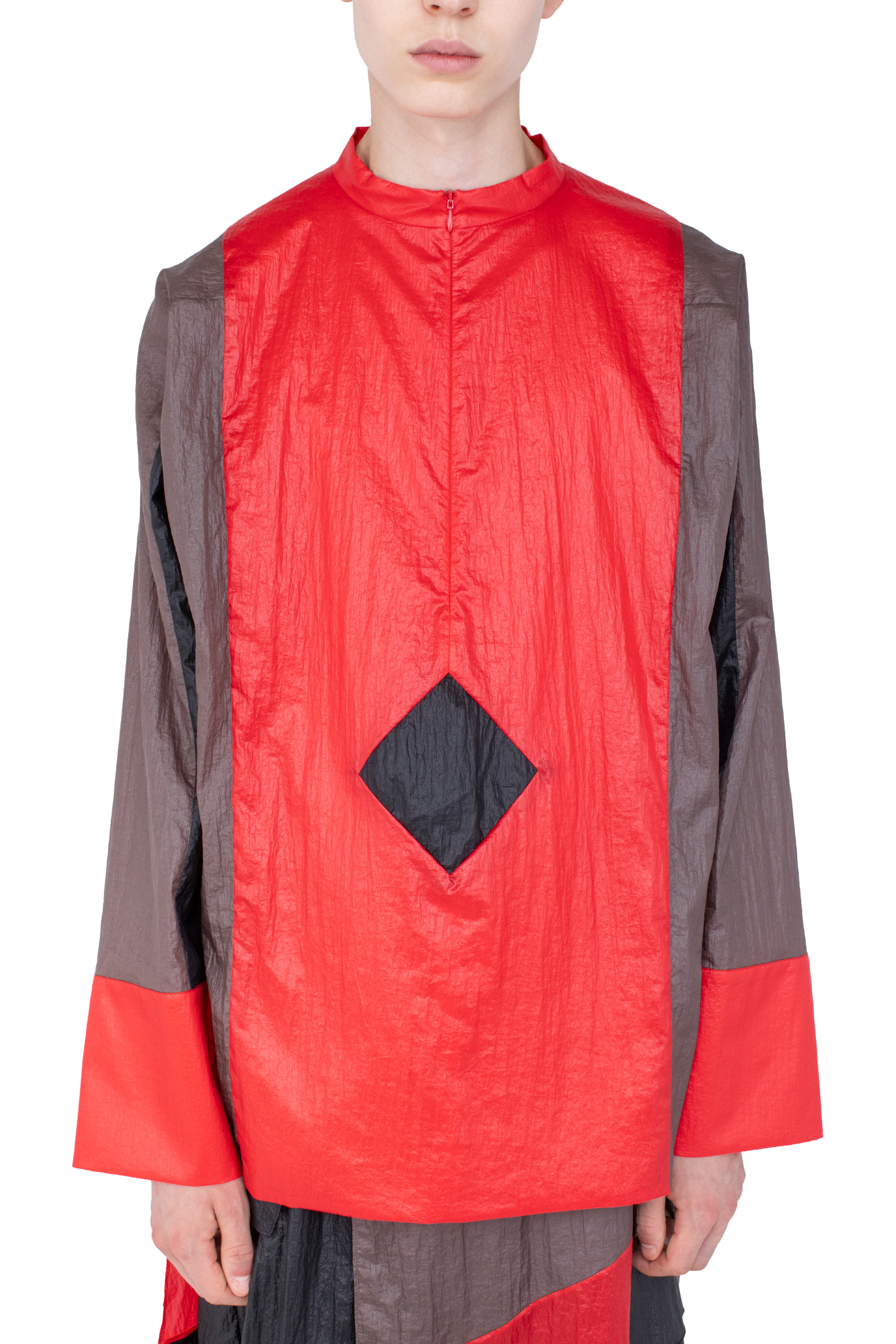 Kiko Kostadinov Tops HERTEL Stripe Pullover pull Crimson en nylon