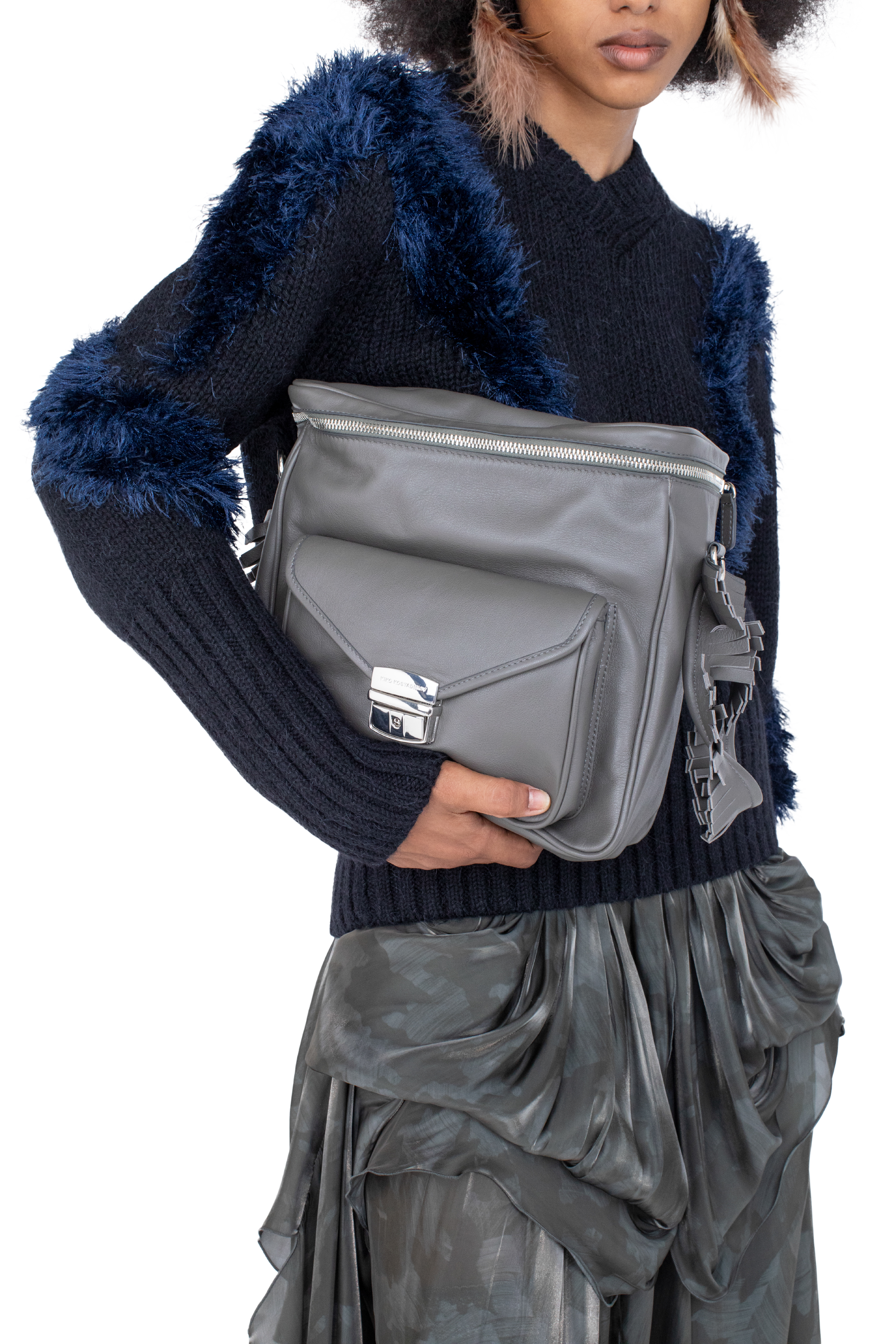 Kiko Kostadinov Bags PRION Camera Bag sac London Fog cuir nappa