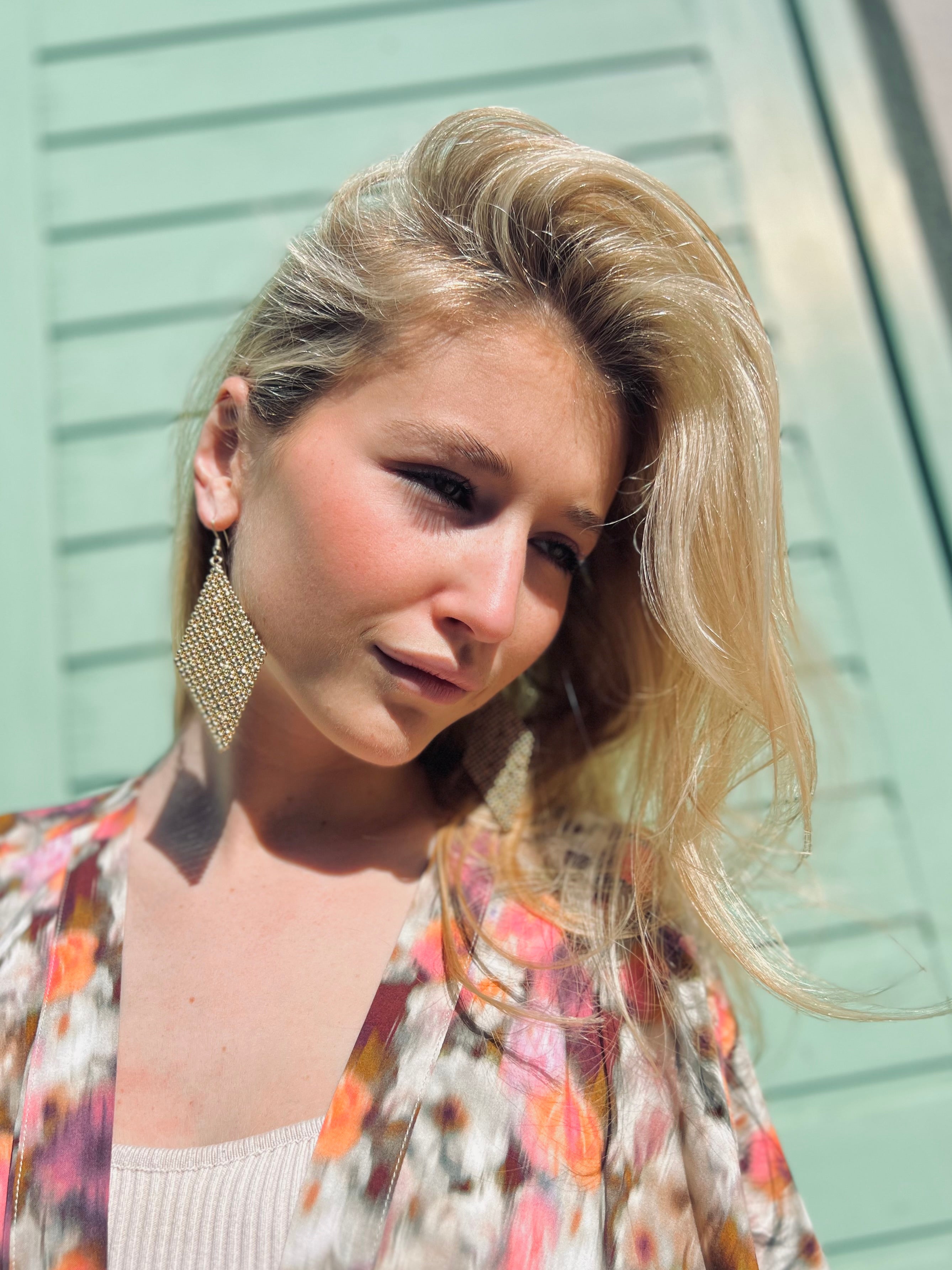 PANTRUCHE Boucles d'oreilles MARILYN losange doré