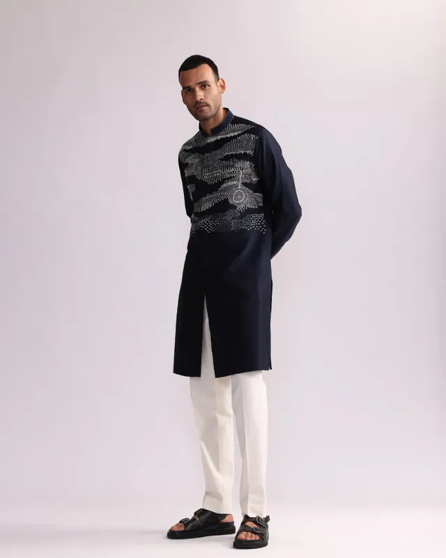 COUNTRYMADE Kurtas TRAIL DUST PLACEMENT KURTA SET kurta brodé