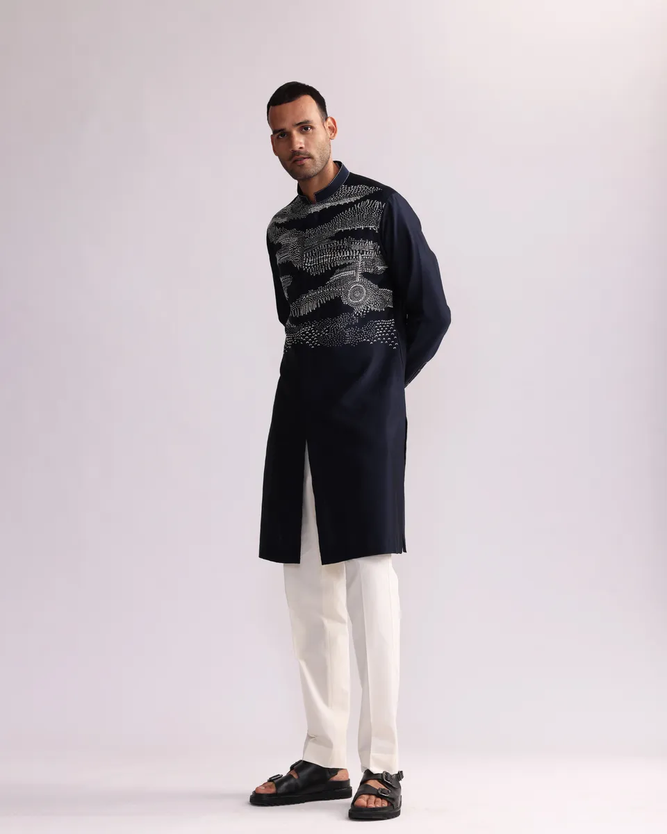 COUNTRYMADE Kurtas TRAIL DUST PLACEMENT KURTA SET kurta brodé