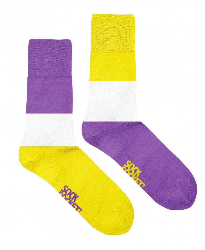 Juste Un T-shirt Chaussettes x Socksocket Les Henriette chaussettes dépareillées colorées