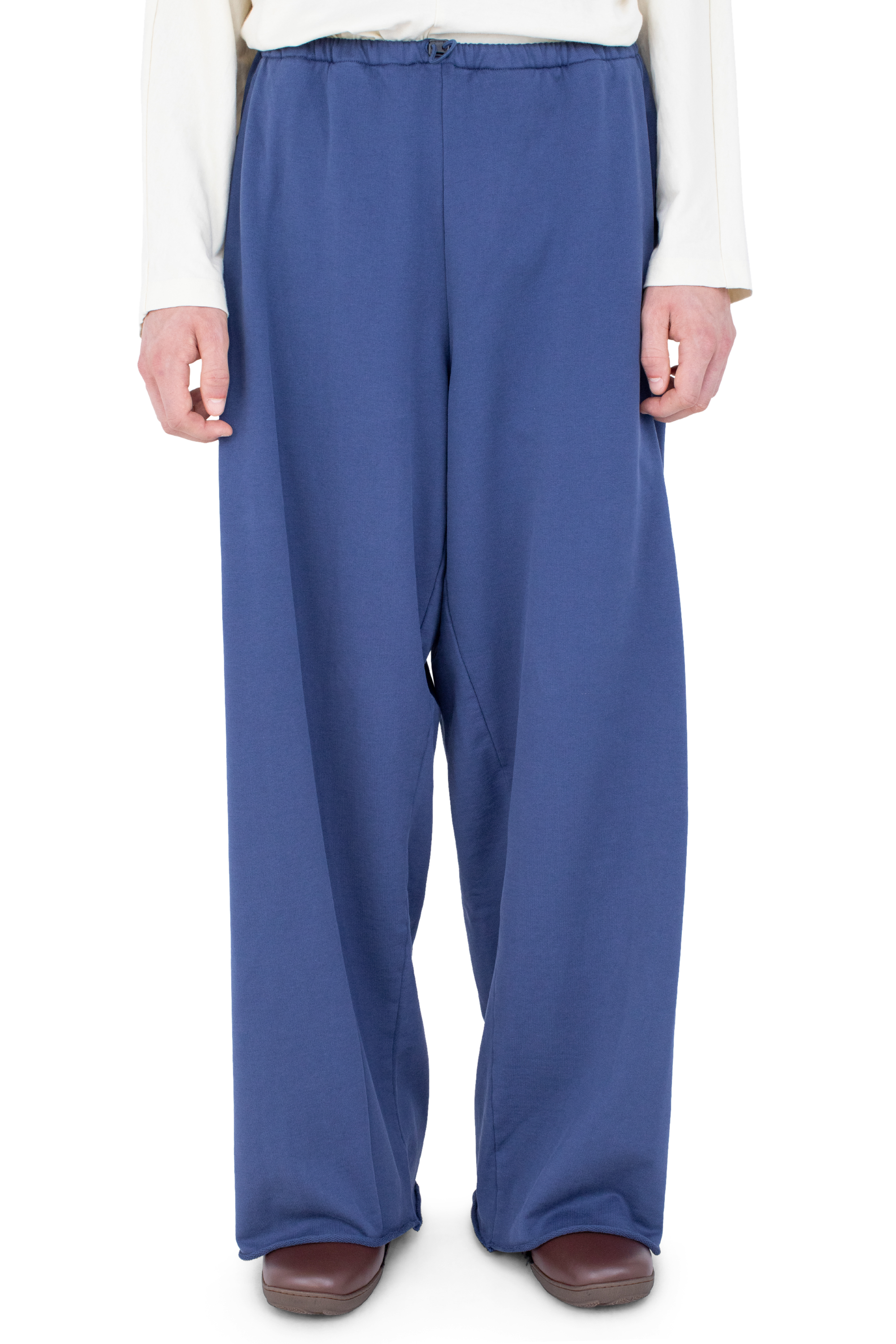 Kiko Kostadinov Bottoms VELEKA Wide Trousers pantalon large coton bleu