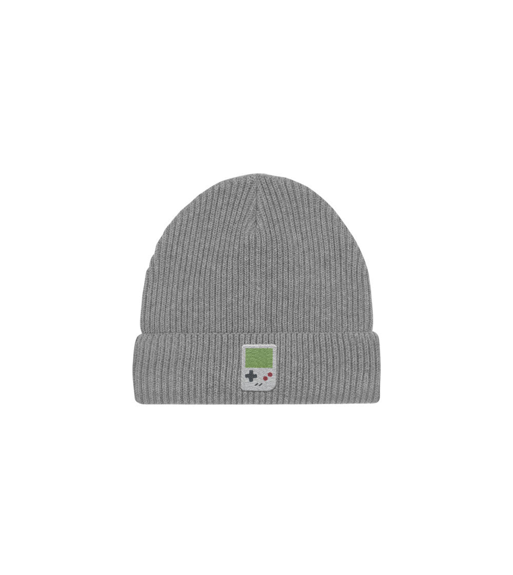 Juste Un T-shirt Bonnets Game Boy bonnet brodé gris chiné