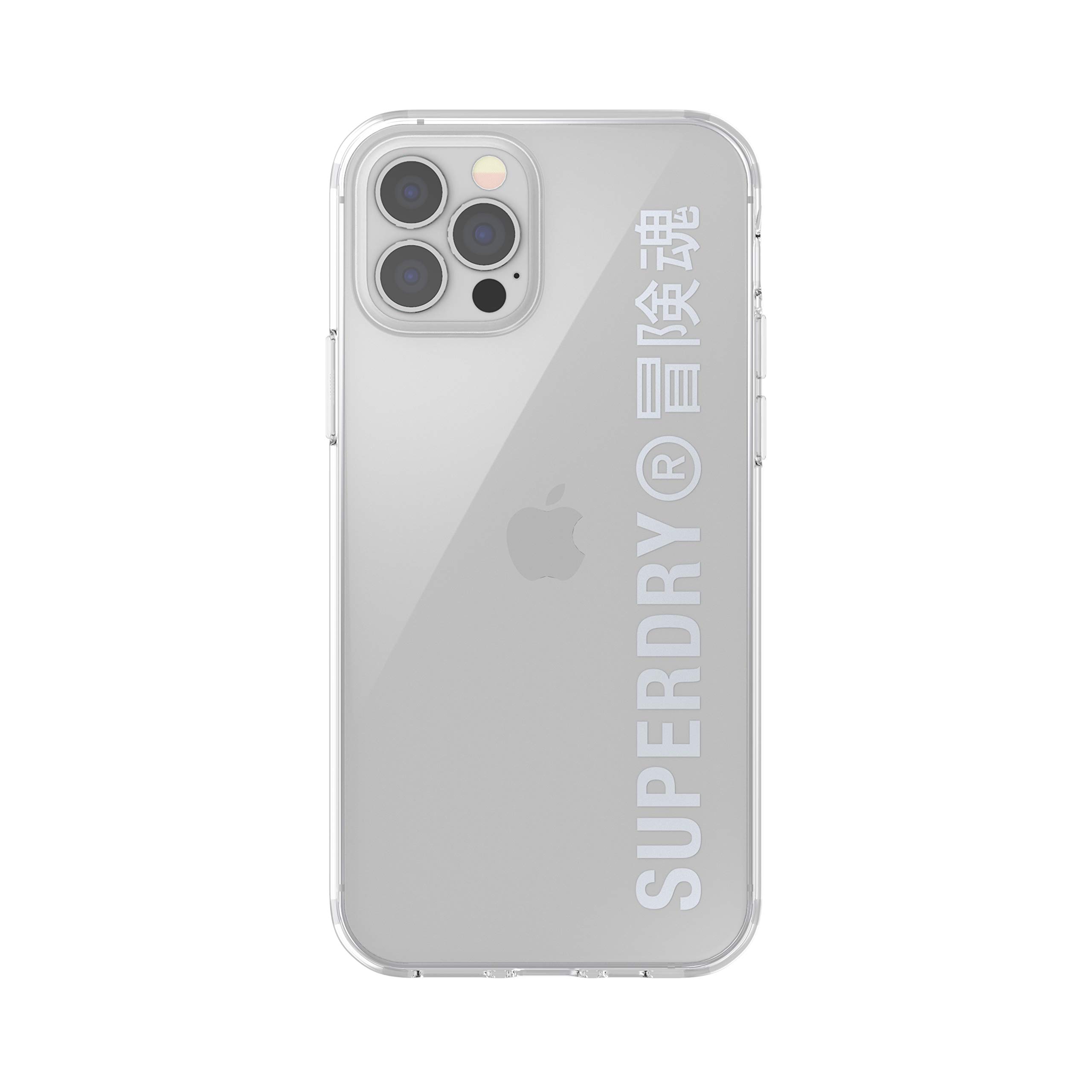 Superdry Coques de Protection 42591 coque iPhone 12 transparente argent